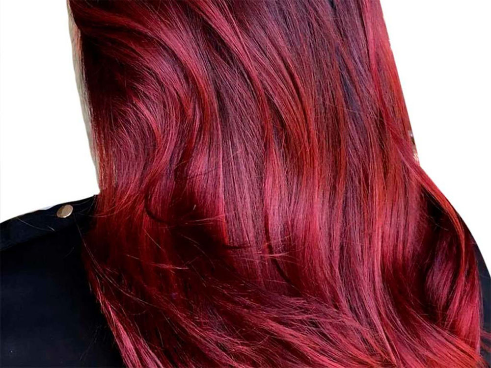 رنگ مو قرمز شرابی